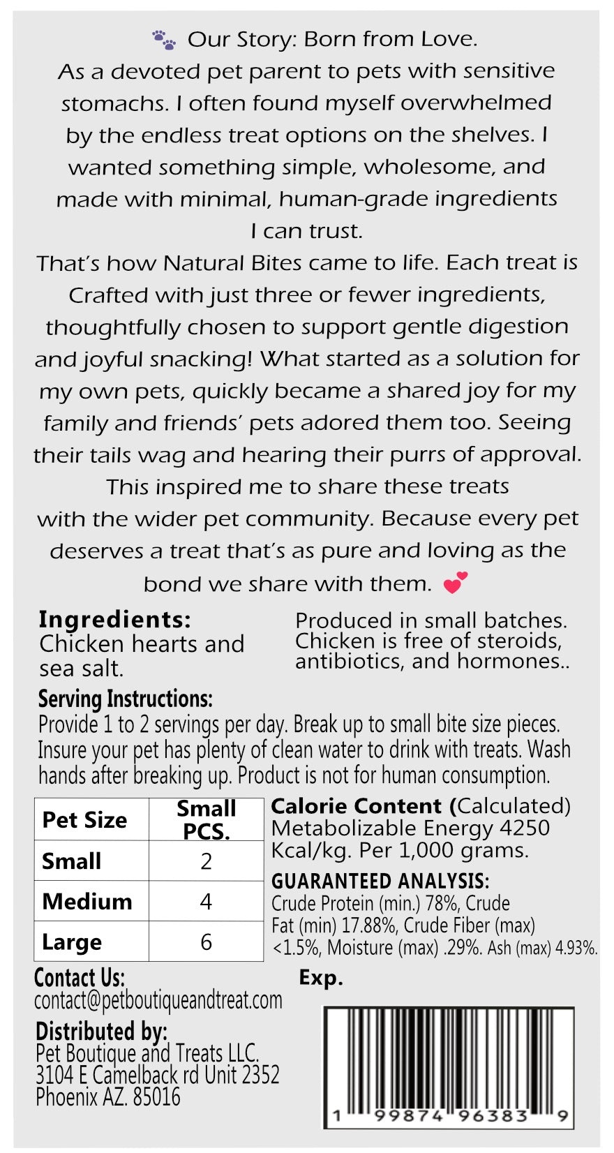 Chicken Hearts Cat Treats ** 3 Units Sold