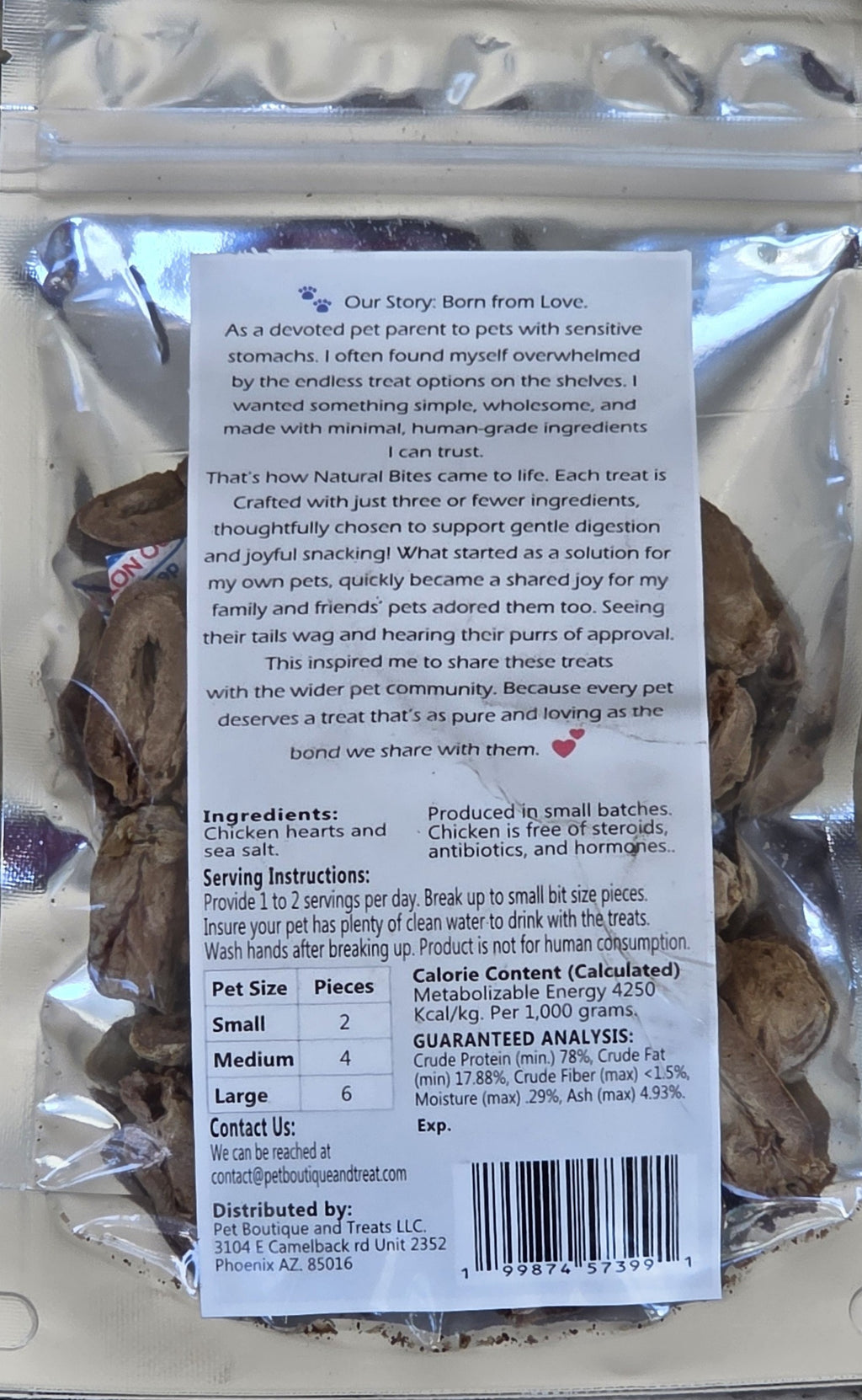Chicken Hearts Dog Treats ** 6 Units Sold