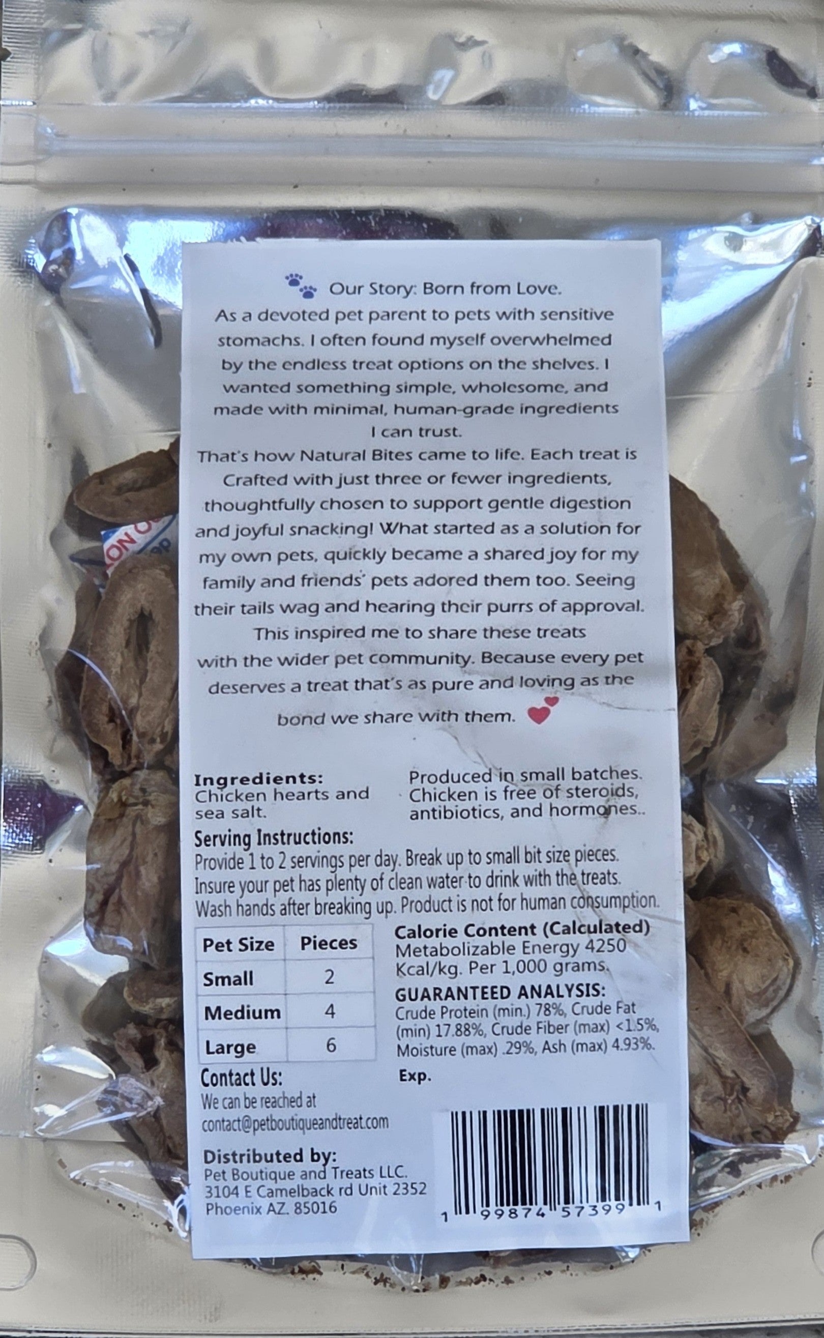 Chicken Hearts Dog Treats ** 6 Units Sold